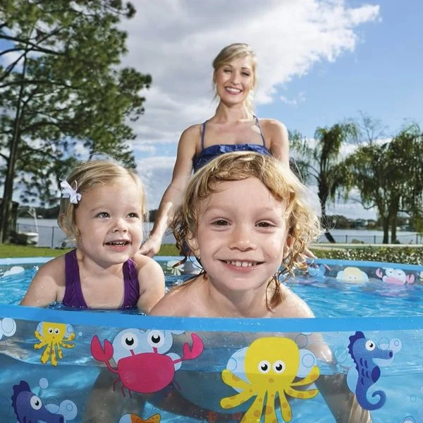 Детски кръгъл басейн Bestway 55028 Fill-N-Fun 122×25 см – твърди стени