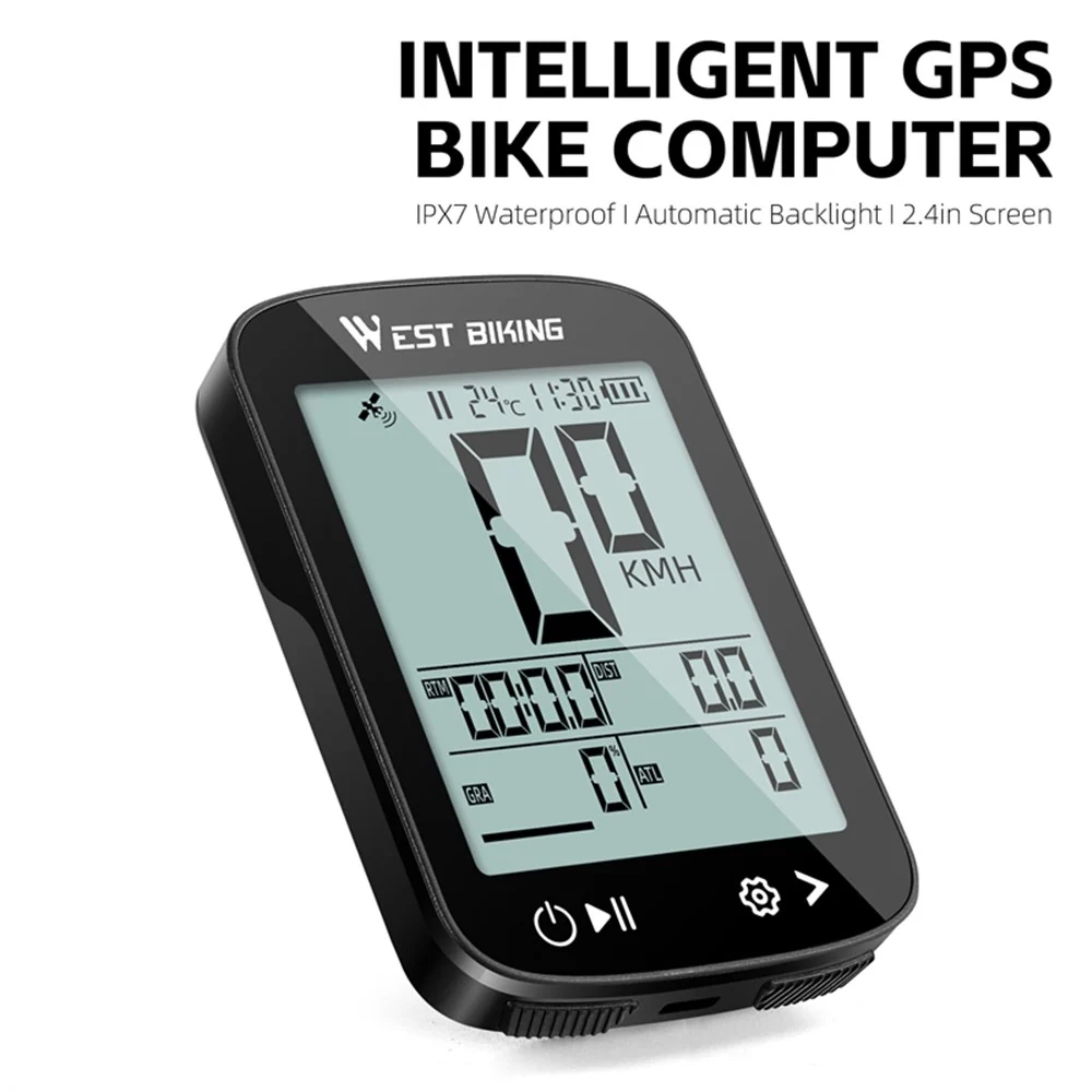 Безжичен GPS брояч за велосипед WEST BIKING YP0702113 с CE сертификат