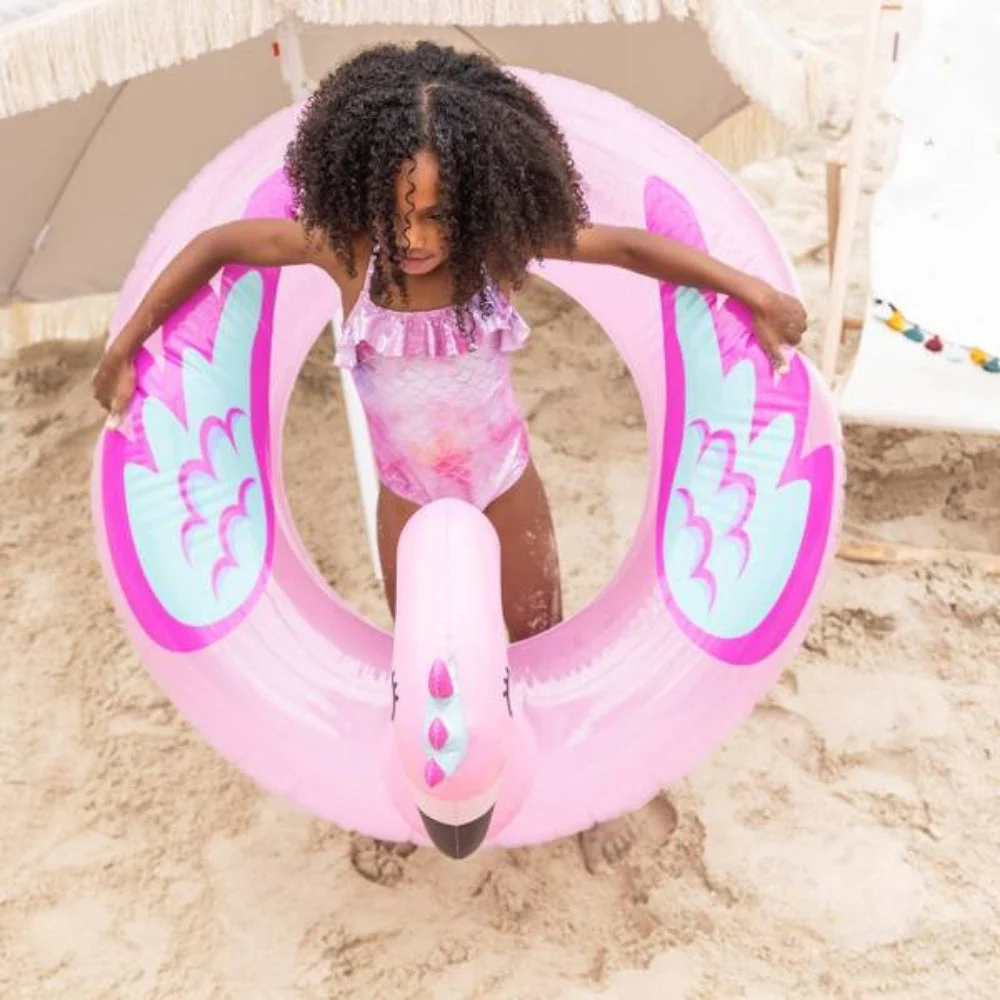 Swim Essentials Детско колело за плуване Flamingo Pink 104 cm