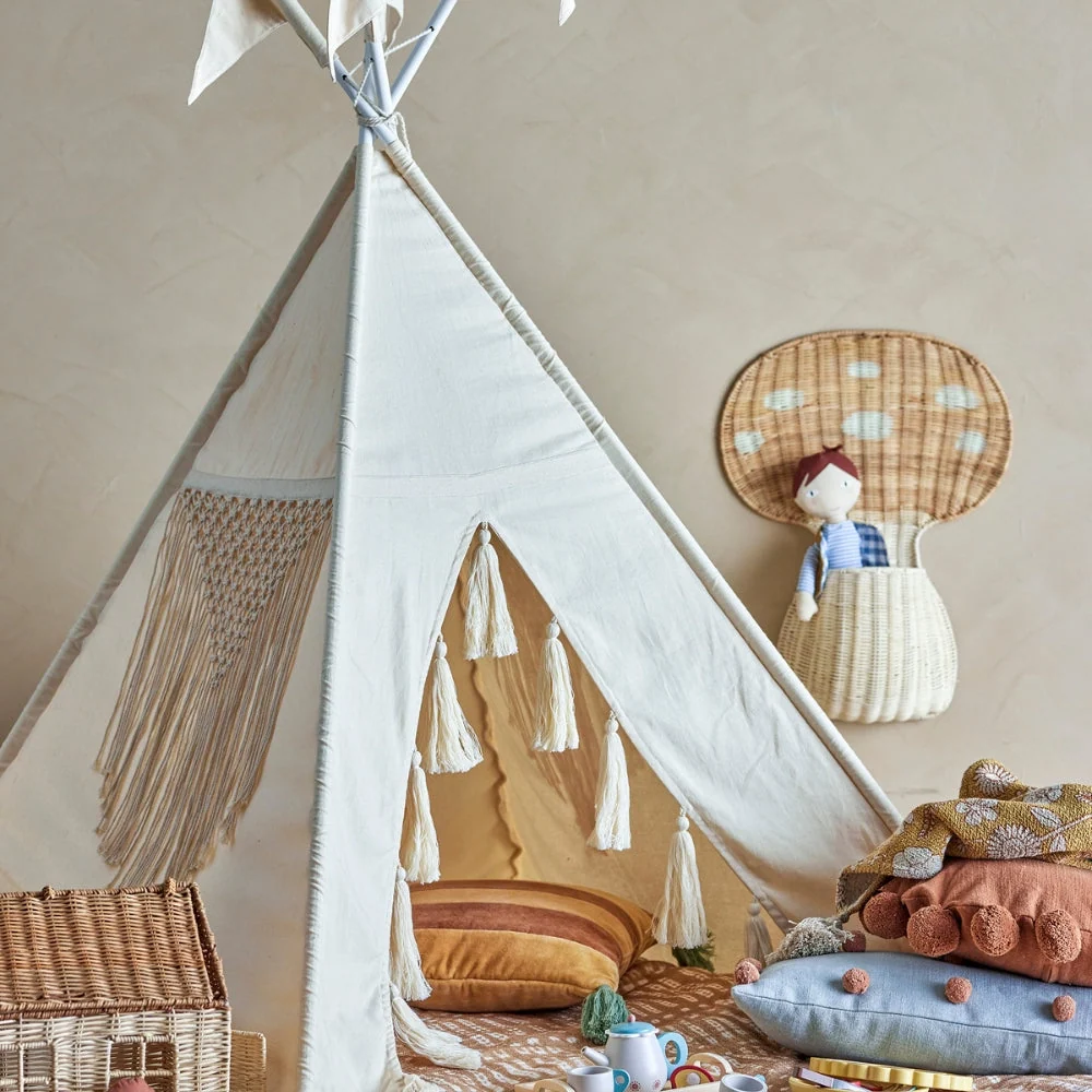 Bloomingville детска палатка тип „вигвам“ MINI Fardin Nature