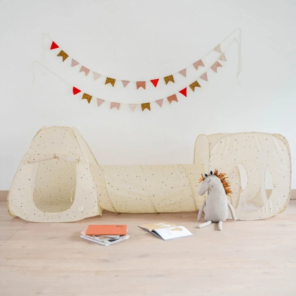 3 sprouts комплект бебешки палатки с тунел 3в1Terrazzo Beige