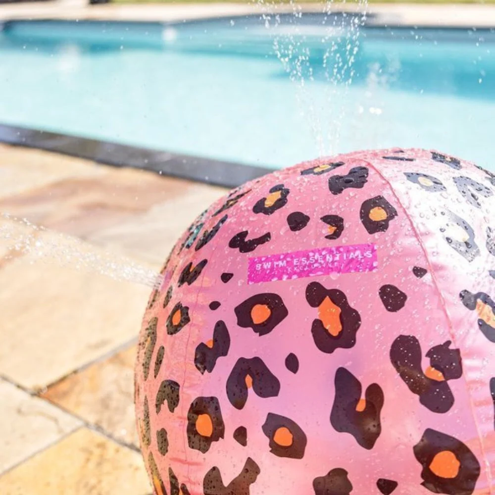 Swim Essentials Детски разпръсквач във формата на пантера с топка в розово