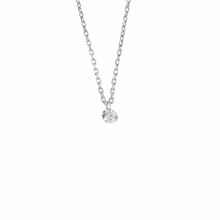 КОЛИЕ С ДИАМАНТИ ОТ БЯЛО ЗЛАТО 0.15ct