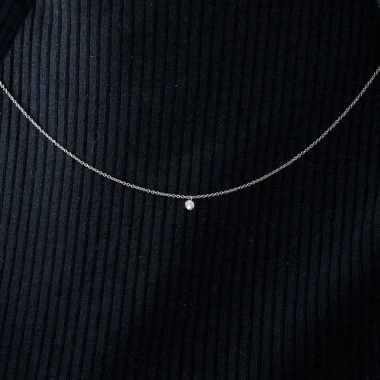 КОЛИЕ С ДИАМАНТИ ОТ БЯЛО ЗЛАТО 0.15ct