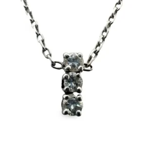 Колие от бяло злато и диамант 0.27 ct