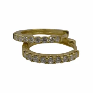 Златни и диамантени обеци 0.27ct