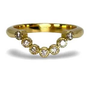 Жълтозлатен пръстен с диаманти 0,35 ct