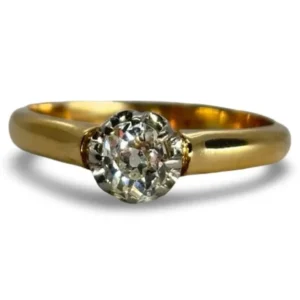 Солитер жълто злато и диамант 0,40 ct