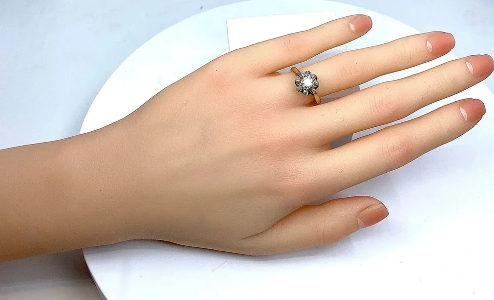 Пръстен Солитер бяло злато диамант 0.40ct