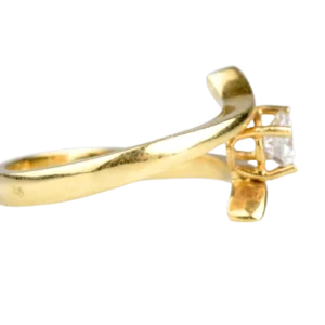 Пръстен Солитер от жълто злато, кръгъл брилянтен диамант 0,50 ct