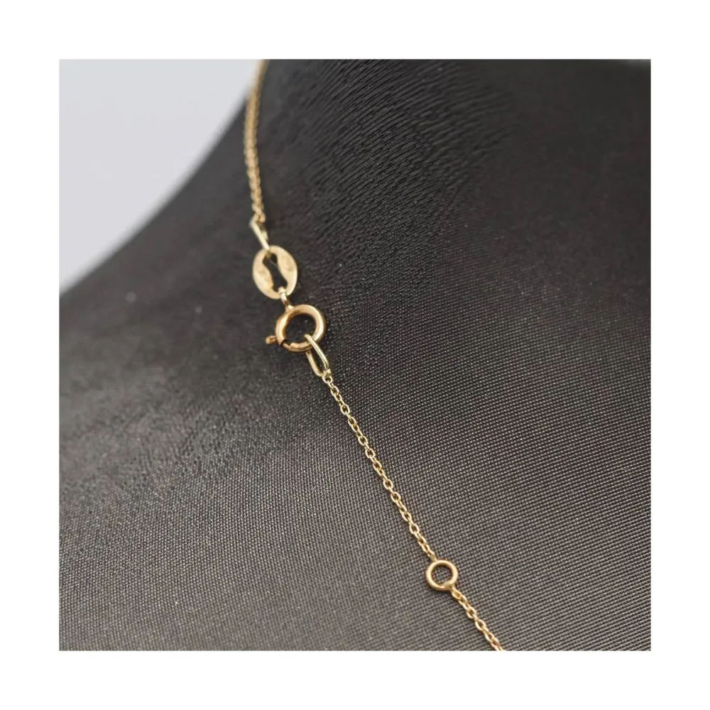 Колие - Висулка кръст от жълто злато 18 карата и диаманти 0,55 ct