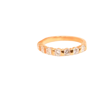 Пръстен Полу-вечен пръстен жълто злато 7 багет диаманта 0,60 ct
