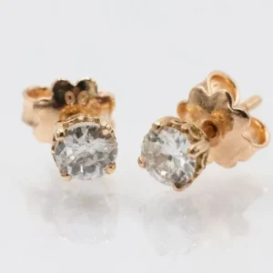 Обеци с диаманти със стара шлифовка с тегло 0,70 ct.