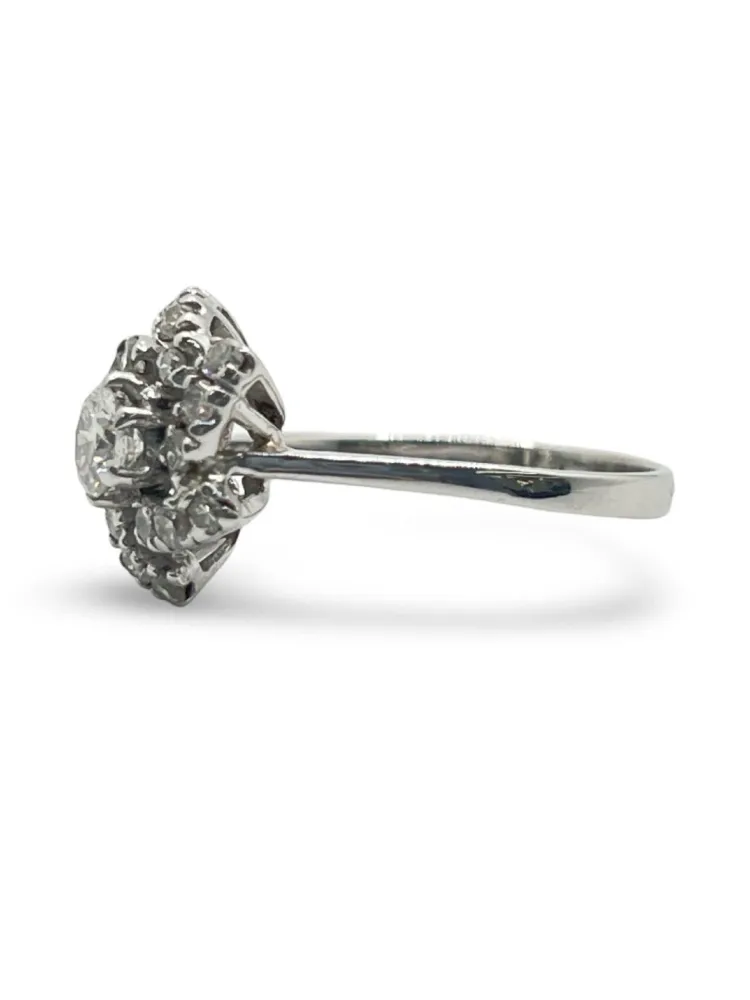Пръстен с бяло злато и диамант 0.75ct