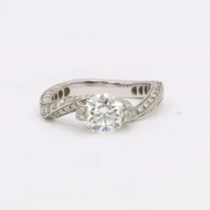 Пръстен Солитер бяло злато с брилянтни диаманти 0,90 ct