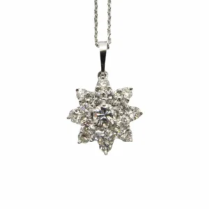 Златно и диамантено колие 0.92 ct
