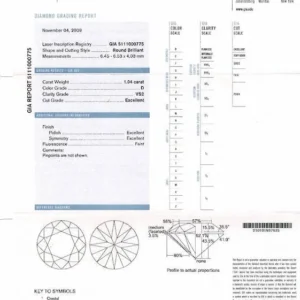Пръстен Солитер придружен от 1.04 ct бяло злато.