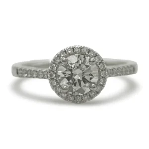 Пръстен Солитер бяло злато и 1.10 ct диамант