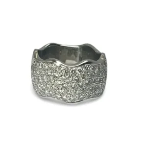 Сватбена халка бяло злато и 1.50 ct диамант