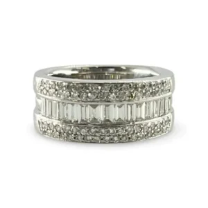 Пръстен Сватбена халка бяло злато и диаманти 1.60 ct