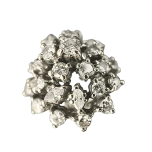 Пръстен от бяло злато 18 карата, инкрустиран с диаманти 1,65 ct