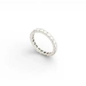 американски пръстен Сватбена халка с 22 диаманта, пълно павиране 1.65ct t51 от бяло злато