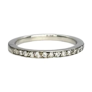 Полу-вечен пръстен в бяло злато 18K и диаманти 0,25 ct