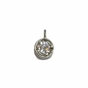 Висулка от 18K бяло злато, инкрустирана с диамант 0,35 ct