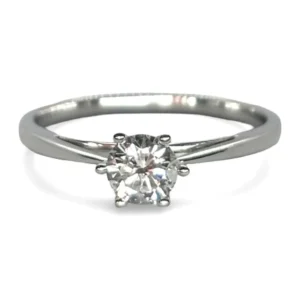 Солитер - Пръстен от бяло злато 18K и диамант 0,39 ct