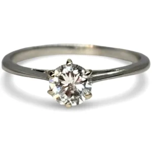 Солитер - Пръстен от бяло злато 18K с диамант 0,45 ct