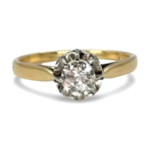 Солитер - Пръстен от 18K жълто злато с диамант 0,50 ct