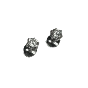 Обеци от 18K бяло злато с диаманти 0,65 ct (x2)