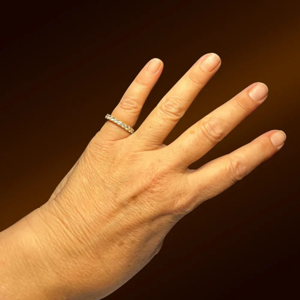 Сватбена халка - Пръстен от 18K жълто злато и диаманти 2,20 ct