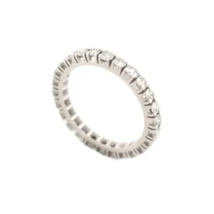 Сватбена халка американски - Халка с паве 26 диаманта 1,1 ct от 18K бяло злато