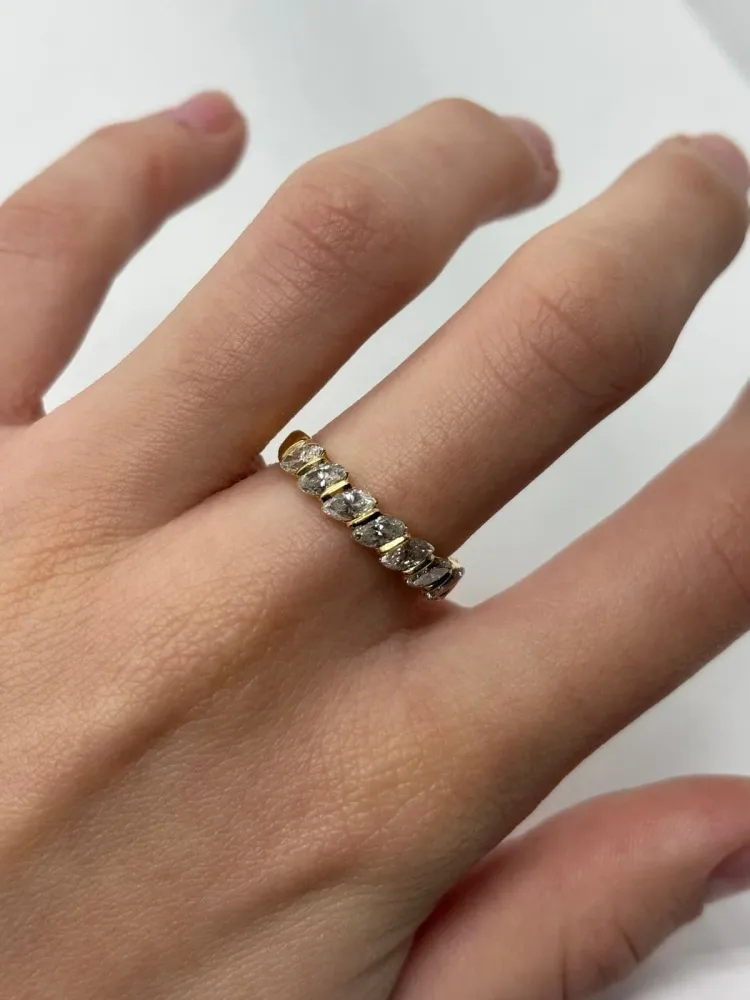 Полу-вечен пръстен - Пръстен от жълто злато 18K и диаманти 1,5 ct