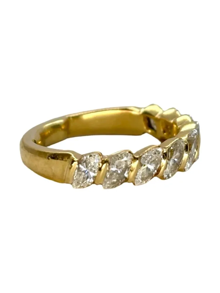 Полу-вечен пръстен - Пръстен от жълто злато 18K и диаманти 1,5 ct