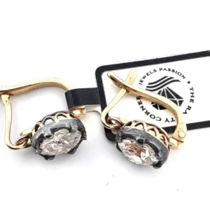 Обеци с диаманти с ретро шлиф 1,90 ct G SI