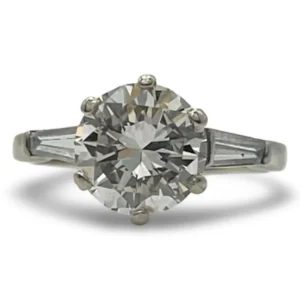 Пръстен Солитер бяло злато и 1.92 ct диамант