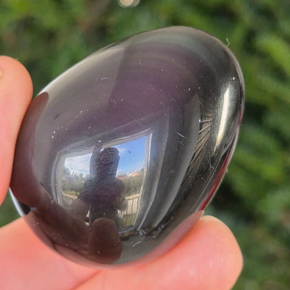 Яйце от дъгов обсидиан | M3