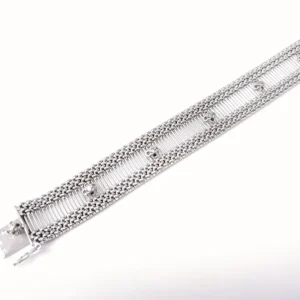 Гривна от бяло злато и диамантена лента 1950-1960