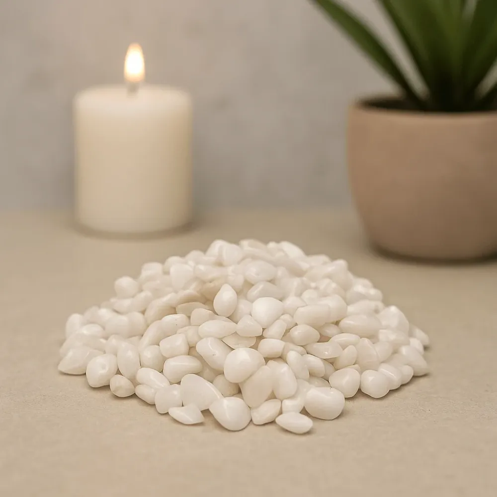Бели кристални чипове от кварц, 1kg