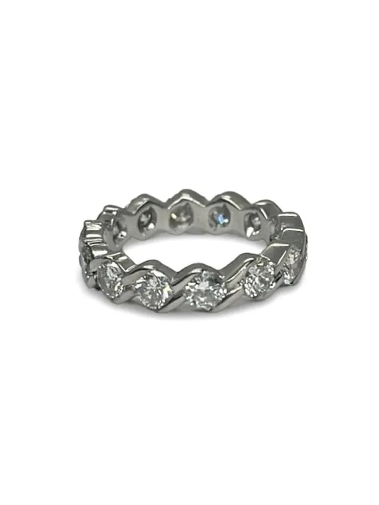 Сватбена халка Пълен кръг злато и диаманти 2.38 ct
