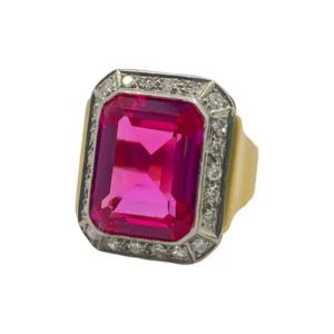 25ct синтетичен рубинен пръстен
