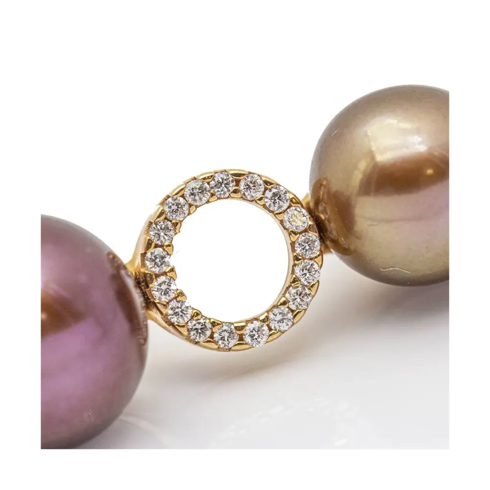 Orê - Висулка от 18-каратово розово злато с диаманти и перли