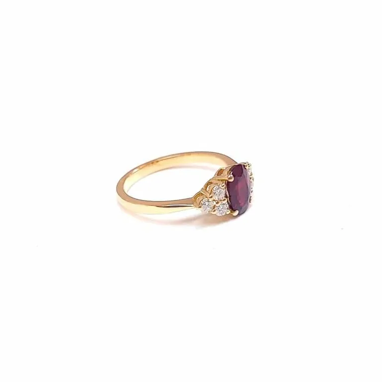 Пръстен с рубин и диамант