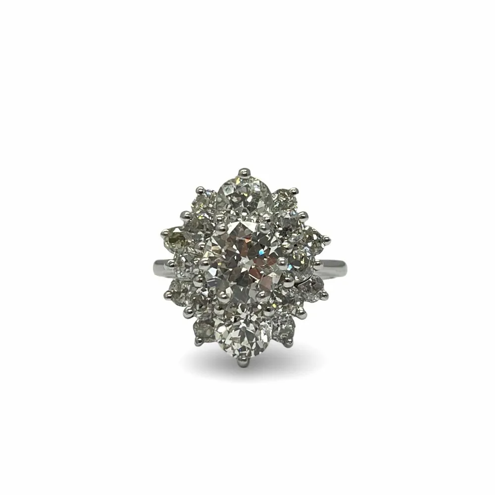 Старинен пръстен от злато и диамант 3.30 ct