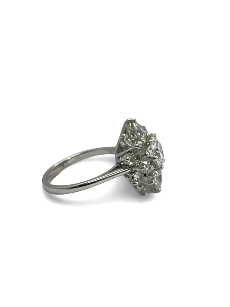Старинен пръстен от злато и диамант 3.30 ct