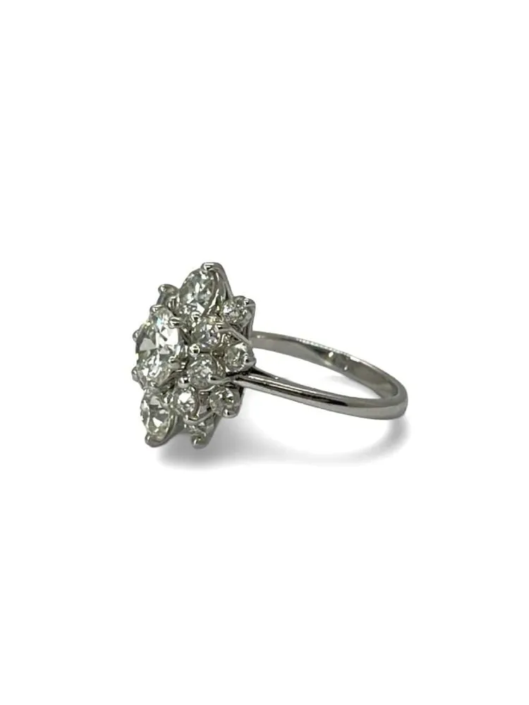 Старинен пръстен от злато и диамант 3.30 ct