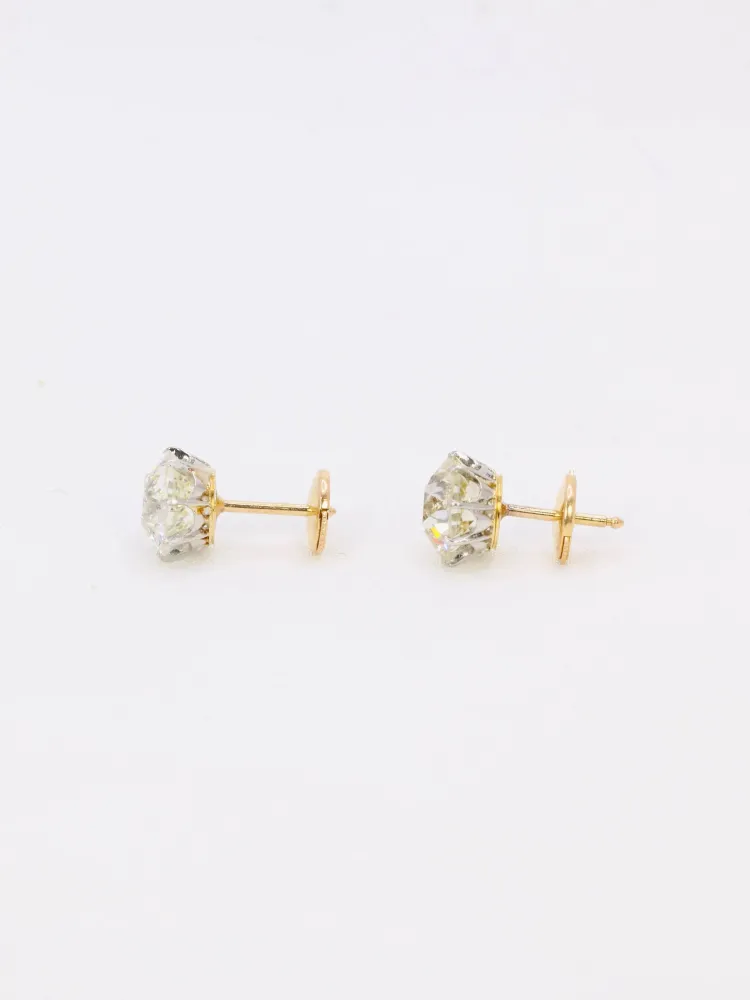 3,37 ct стари диамантени обеци
