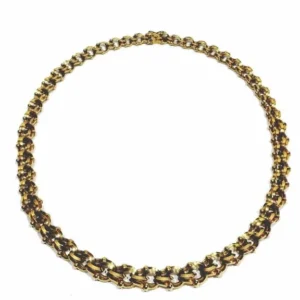 Колие с преплетени звена от 18-каратово розово злато
